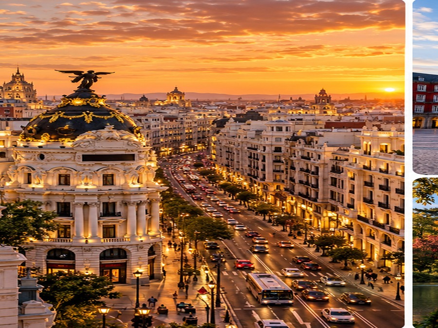 Ilustración turística de Madrid